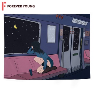 TForever Young-ผ้าแขวนผนัง ผ้าแต่งห้อง ลายน่ารัก สไตล์มินิมอล รุ่น TN-3130 พร้อมส่งจากไทย