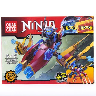 ProudNada Toys ของเล่นเด็กชุดตัวต่อเลโก้นินจา QUAN GUAN 140 PCS NO.609-B