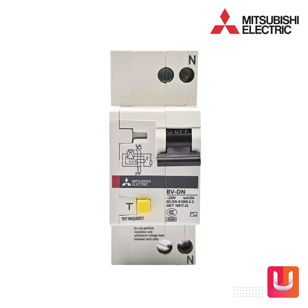 MITSUBISHI - BV - DN 2P 40A - Miniature Circuit Breaker (MCB) - เมนเบรกเกอร์ 40A 2P 4.5kA