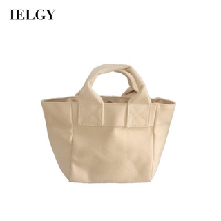 IELGY Japanese style simple lunch box office worker mini canvas handbag women