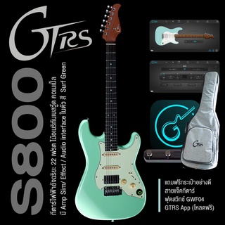 GTRS® S800 กีตาร์ไฟฟ้า 22 เฟรต อัจฉริยะ เชื่อมต่อ app ได้ เพื่อเปลี่ยนเสียงกีตาร์ + แถมฟรี GTRS GWF4 Wireless Footswitch &amp; กระเป๋า &amp; สายแจ็ค  ** ประกันศูนย์ 1 ปี