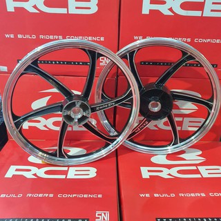 ล้อแม็ก(Racing Boy) ขอบ 17 CZ-I/WAVE 110-I NEW/W125I NEW ปลาวาฬ L.E.D สีดำปัด(ลาย588) รหัสสินค้า RCB-WAVEH513FD588-BL