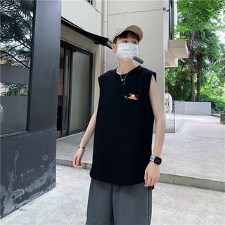 【S-3XL】เสื้อกั๊กแขนกุดผู้ชาย ใหม่เสื้อกั๊กแขนกุดสบาย ๆ เสื้อกั๊กแขนกุดฤดูร้อนป่า เสื้อกั๊กแขนกุดสไตล์วิทยาลัย