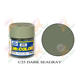 สีสูตรทินเนอร์ Mr.hobby Mr.color C25 Dark Seagray Semi-Gloss 10ml