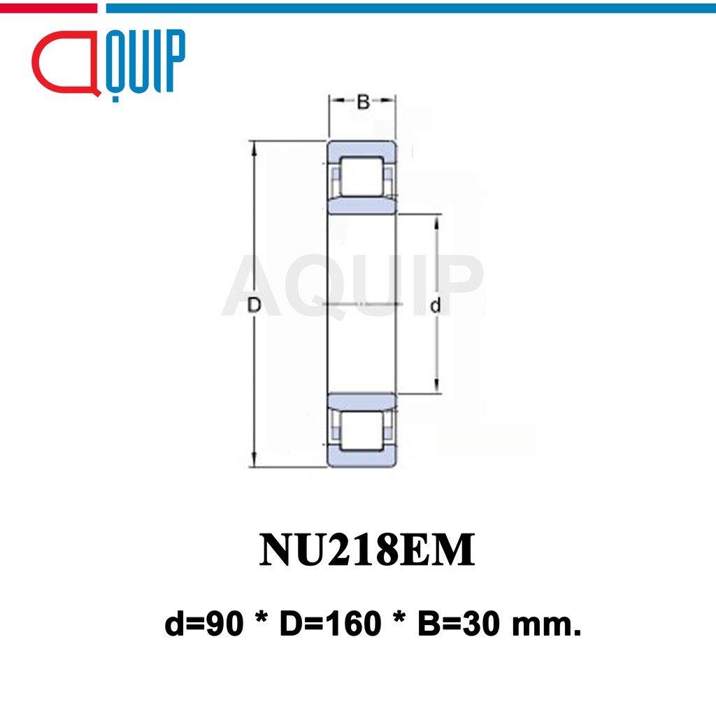 NU218EM UBC ตลับลูกปืนเม็ดทรงกระบอก ( Cylindrical Roller Bearings ) NU ...