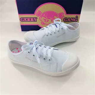 Gerry Gang รองเท้าผ้าใบนักเรียน สีขาวล้วน รุ่น F499 ไซด์ 31-40