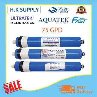 Aquatek ไส้กรองน้ำ ไส้กรองเมมเบรน RO เมมเบรน Membrane 75 GPD เครื่องกรองน้ำ ตู้น้ำหยอดเหรียญ Ultratek Fastpure Treatton