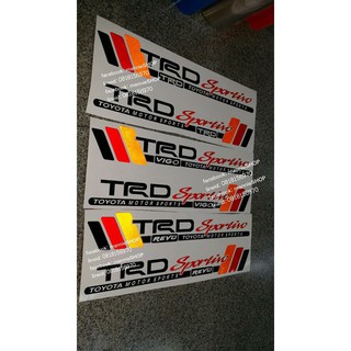 สติ๊กเกอร์งานตัดคอม สะท้อนแสง คำว่า TRD Sportivo TOYOTA MOTOR SPORTS TRD , VIGO , REVO sticker แต่งรถ ติดรถ โตโยต้า