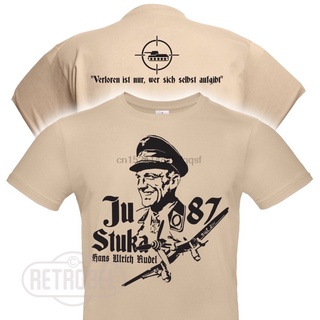 [S-5XL] เสื้อยืดแขนสั้น พิมพ์ลาย Stuka Rudel Ww2 Luftwaffe Ju 87 แฟชั่นคลาสสิก สําหรับผู้ชาย