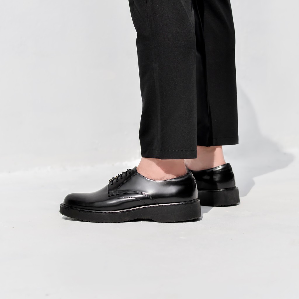 KEEPROAD รองเท้าหนังแท้ รุ่น Double Black ทรง Derby ใส่ได้ทั้ง ผู้ชาย ผู้หญิง - รูปที่ 4