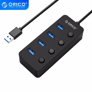 Orico USB Hub 4 Ports with ON/OFF Switch อะแดปเตอร์ฮับ 4 พอร์ต 3.0 พร้อมสวิตช์แยก Otg สําหรับคอมพิวเตอร์ แล็ปท็อป