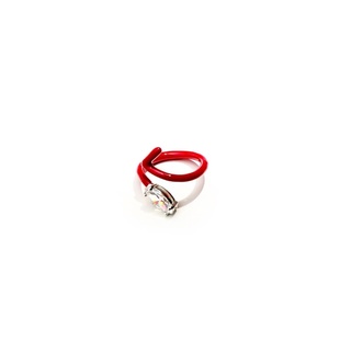 SWAN - Enamel Marquise Ring แหวนสีสันสดใสเงินแท้ ชุบสี enamel ใส่แล้วไม่แพ้ ฝังเพชร์คิวบิคเซอร์โคเนีย