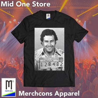 เสื้อยืดสีขาวM60 / เสื้อยืด ESCOBAR PABLO ESCOBAR TAG MERCHCONS SIZE Outdoor / LEGEND DISTROS-4XL