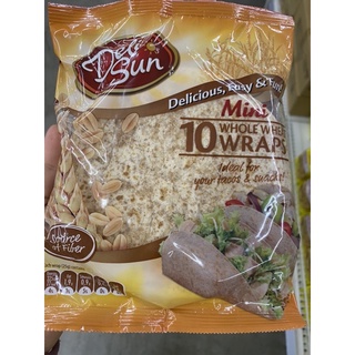 แผ่นแป้งสาลี รสธัญพืช ตรา เดลีซัน 250g. Mini Whole Wheat Wraps ( Delisun Brand ) มินิ โฮลวีท แรพ