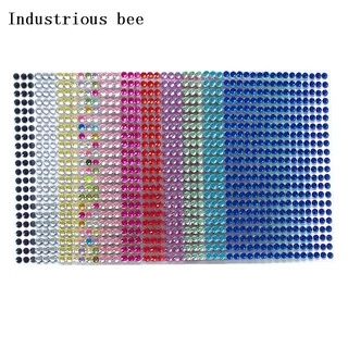 5 มม.352 ชิ้น/เซ็ตอะคริลิคคริสตัล Rhinestones Tattoo สติกเกอร์ Mobile Decor Decal จัดแต่งทรงผมเพชร Self กาวสติกเกอร์สมุดภาพตกแต่งเทศกาลแต่งหน้าเครื่องมือ