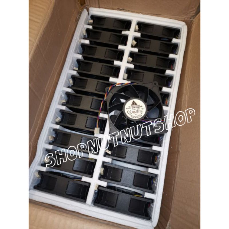   พัดลมDelta QFR1212GHE 6000 RPM 12ซม. หมุดทองเหลือง FAN ASIC S9/L3/L7/S19/T17/S19Jproรุ่นอื่นๆ (ของใหม่)