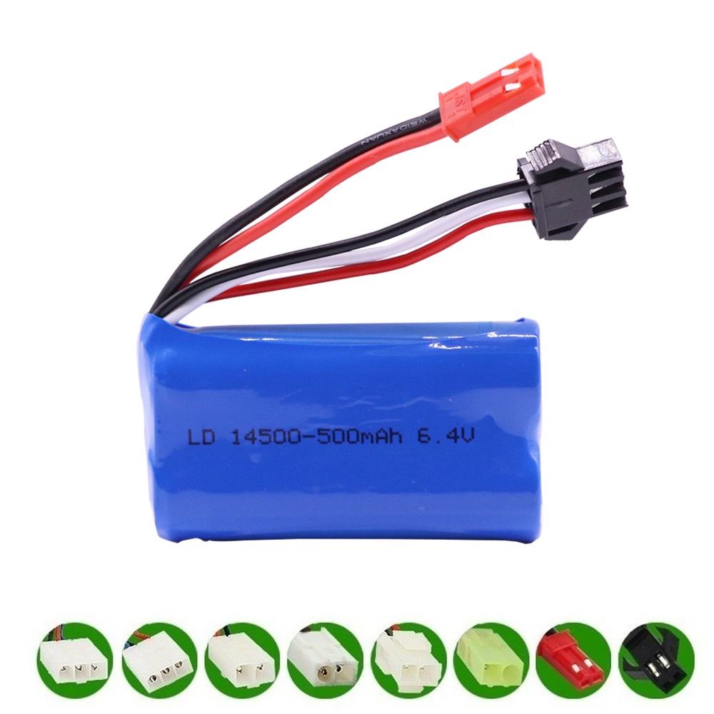 6.4V 500mah Li-ion Battery 14500 for Wltoys 18401 18402 Remote Control Off-road Vehicle 6.4v battery