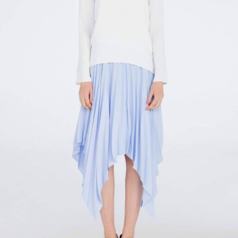 G2000กระโปรงสีฟ้าพาสเทล