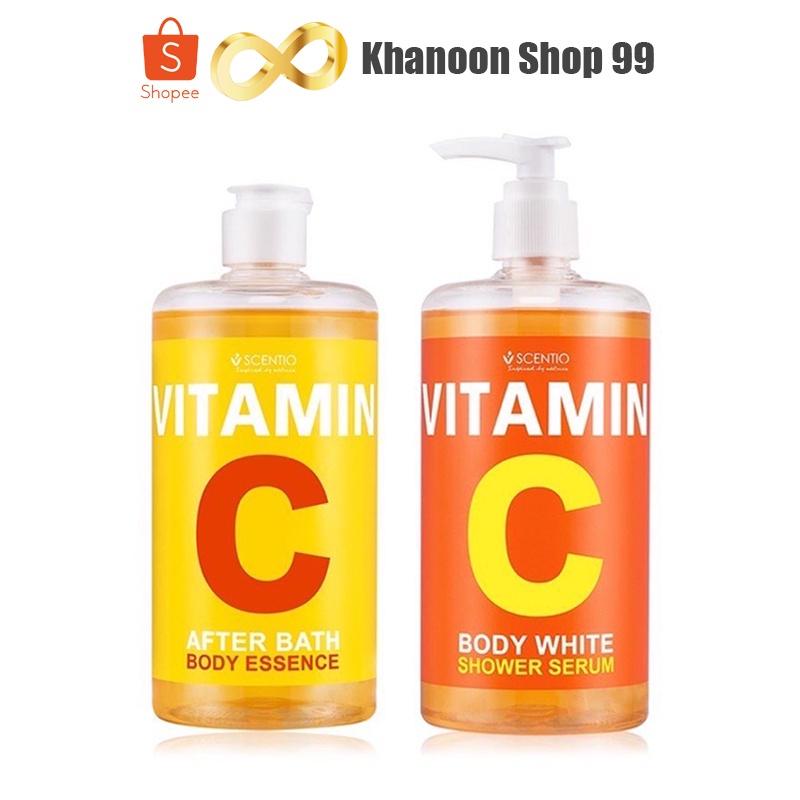 Vitamin C serum  Beauty Buffet Scentio (ครีมอาบน้ำ&โลชั่นน้ำตบ) 450 มล.