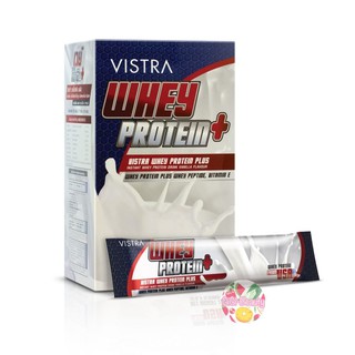 Vistra Whey Protein Plus วิสตร้า เวย์ โปรตีน 15 ซอง กลิ่นวานิลลา