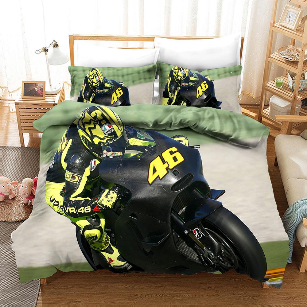 3 Pieces Racing Beauty Sexy Underwear Girl Duvet Cover 3D Motorcycle Bedding Sets Single Queen King 