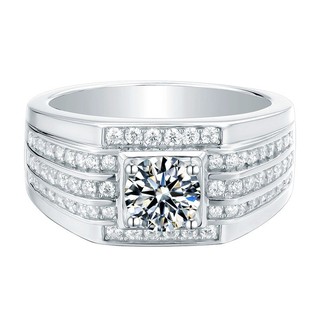 1 Ct Moissanite เพชร / เงิน 925/ Men Rings in fashion