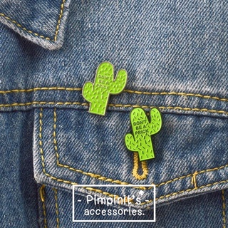 🇹🇭 พร้อมส่ง : 🌵 เข็มกลัดเซ็ทกระบองเพชร “Don’t Be A Prick” | “Don’t Be A Prick” Cactus Enamel Brooch Pin Set.