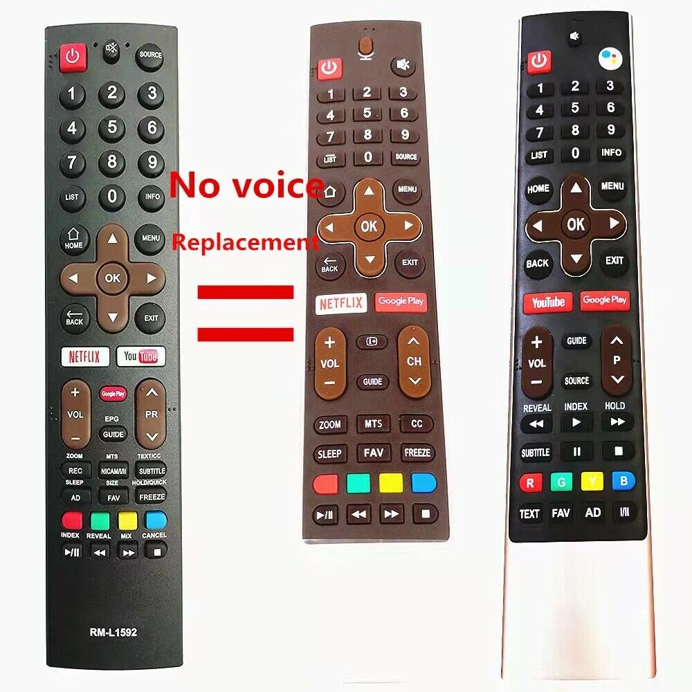 รีโมทคอนโทรล SKYWORTH รุ่น RM-L1592 สําหรับ Coocaa Android TV, HS-7700J, HS7701J, G2 & G6 Series, Bl