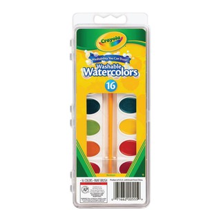 Artwork WASHABLE WATER COLORS WITH BRUSH CRAYOLA 16 COUNTS Stationary equipment Home use งานศิลปะ สีน้ำล้างออกได้ CRAYOL