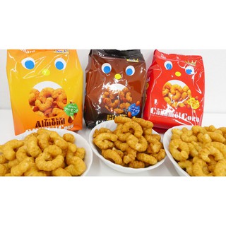 💥จัดส่งด่วน💥 caramel corn puff snack 77g ขนมคาราเมลคอร์นพัฟ ขนมข้าวโพดอบกรอบคาราเมล กลิ่นหอมหวานผสมถั่ว Pro🍭🍡🧁