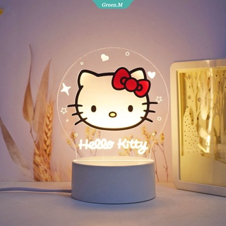 โคมไฟตั้งโต๊ะ LED รูปการ์ตูน Sanrio Kuromi Cinnamoroll My Melody Hello Kitty โรแมนติก สร้างสรรค์ สําหรับตกแต่งบ้าน ห้องนอนเด็ก [GM]