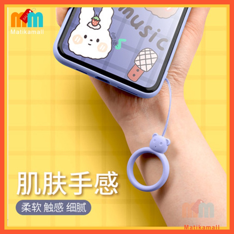 [พร้อมส่ง 1 วัน 🇹🇭] แหวน ซิลิโคน รูป หมี สาย คล้อง ห้อย มือถือ โทรศัพท์ earpods กุญแจ สายห้อยมือถือ Silicone Phone Strap