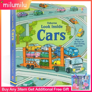 Usborne English Books Look Inside Cars อ่านหนังสือภาพการศึกษาของเด็กในรถ