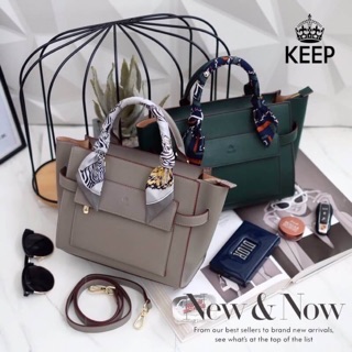 KEEPBAG  Glam “  ทรงสวย Classic ใช้งานง่าย  หนัง Saffiano