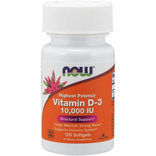 NOW Vitamin D3 10,000 IU 120 softgel