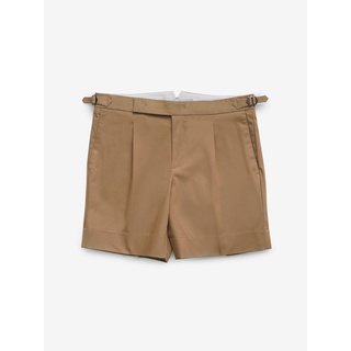 [JBB*] KHAKI COTTON BROKEN TWILL SINGLE PLEATED SHORTS เจบีบี กางเกงขาสั้น กางเกงจีบขาสั้น ผ้าคอตตอนผสมโพลี สีกากี