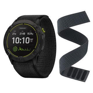 สายนาฬิกาข้อมือไนล่อน 26 มม. 22 มม. 20 มม. แบบเปลี่ยน สําหรับ Garmin Enduro Fenix 7 7X 7S Pro 6X 6S Plus