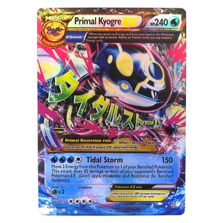 Primal Kyogre Mega EX 55/160 พรีมอล คิวแรม Pokemon Matt Card ภาษาอังกฤษ