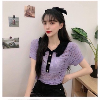 เสื้อไหมพรมเกาหลีสวยปัง