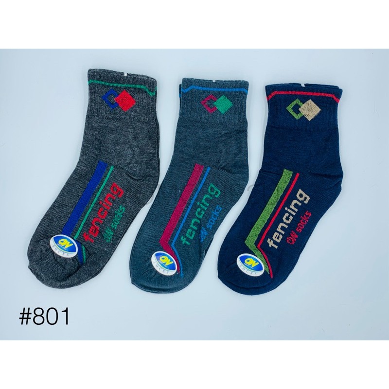 OW Socks ถุงเท้าข้อกลางสปอร์ต 801แพ็ค 12 คู่คละสี ราคา ถูกที่สุด ดีลบีเคเค แกลเลอรีภาพที่ 5