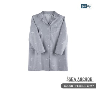 JUBILY SLEEPWEAR SEA ANCHOR COLLECTION เดรสแขนยาวผู้หญิง 460 SERIES