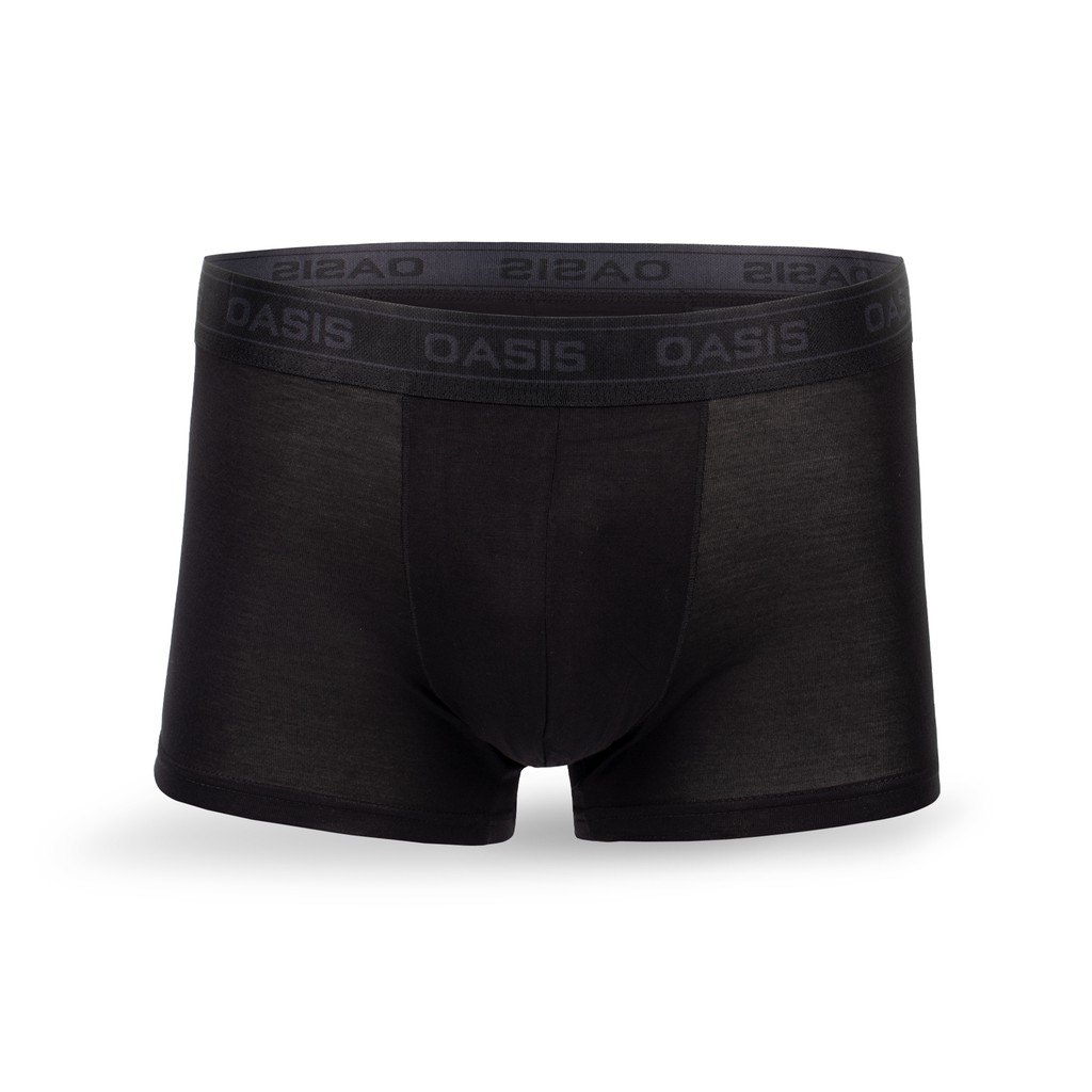 OASIS กางเกงชั้นในชาย เต็มตัว Boxer ผ้าคอตตอน แบมบู ใส่สบาย รุ่น MUWBM-6222 สีดำ