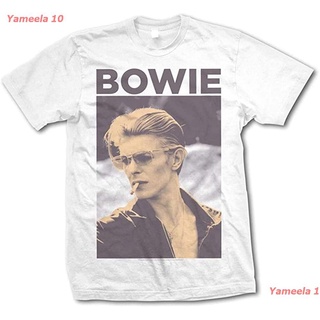 เสื้อยืดผ้าฝ้ายพิมพ์ลายขายดีDavid Bowie Smoking T-Shirt เดวิด โบอี เสื้อพิมพ์ลาย แนวสตรีท ผู้หญิง ผู้ชาย เสื้อยืด เก๋ๆ แ