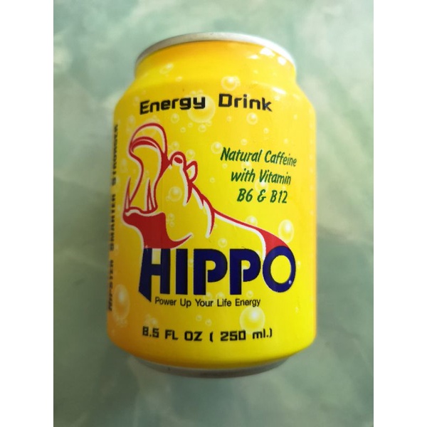 HIPPO PREMIUM ENERGY DRINK ให้พลังงาน คาเฟอีน​สกัดจากชา​เขียว​ธรรมชาติ​ วิตามินบี 3,5,6,8,12 บำรุงปร