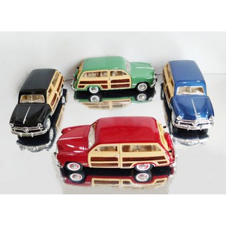 โมเดลรถ 1949 Ford woody wagon Scale 1:40 โมเดลรถโบราณ รถเหล็ก ไม่มีกล่อง