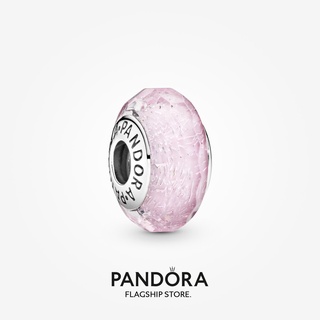 Pandora จี้ชิมเมอร์มูราโน่ สีชมพู ของขวัญวันเกิด สําหรับสุภาพสตรี p825