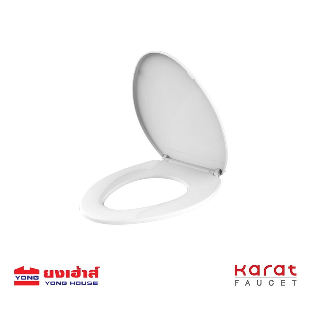 Karat Faucet ฝารองนั่งชักโครก แบบธรรมดา สีขาว รุ่น ECP-02-301-11 กะรัต ฝาชักโครก  ฝารองนั่ง