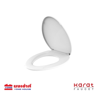 Karat Faucet ฝารองนั่งชักโครก แบบธรรมดา สีขาว รุ่น ECP-02-301-11 กะรัต ฝาชักโครก ฝา สุขภัณฑ์ ฝารองนั่ง