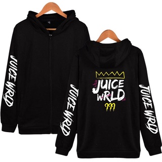 เสื้อกันหนาวลําลอง มีฮู้ด แต่งซิป พิมพ์ลาย Juice Wrld Series คุณภาพสูง แฟชั่นบูติก สําหรับผู้ชาย