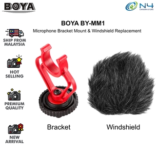 ตัวยึดไมโครโฟน และกระจกกันลม แบบเปลี่ยน สําหรับไมโครโฟน Rode Micro BOYA BY-MM1